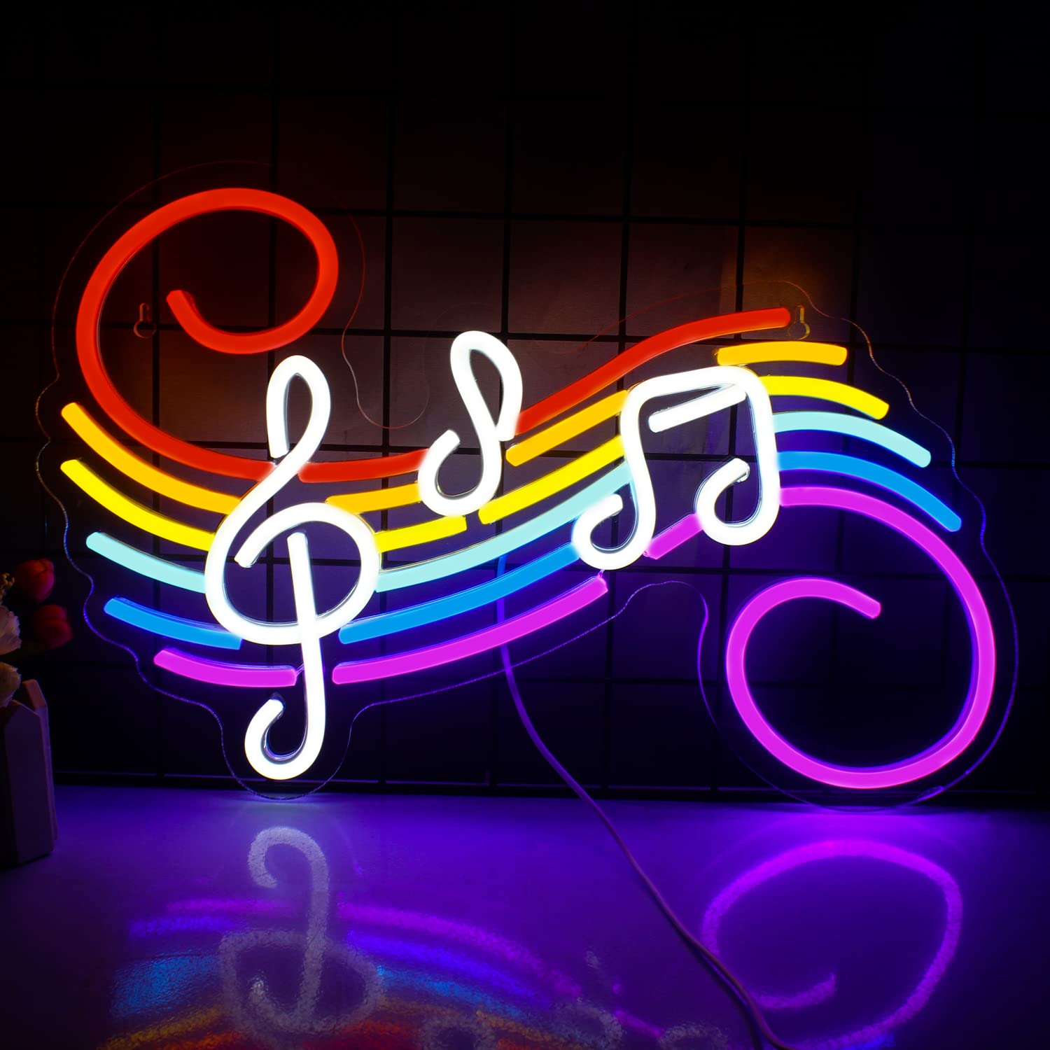 Lighting Decor Wedding - Insegna al Neon con Note Musicali