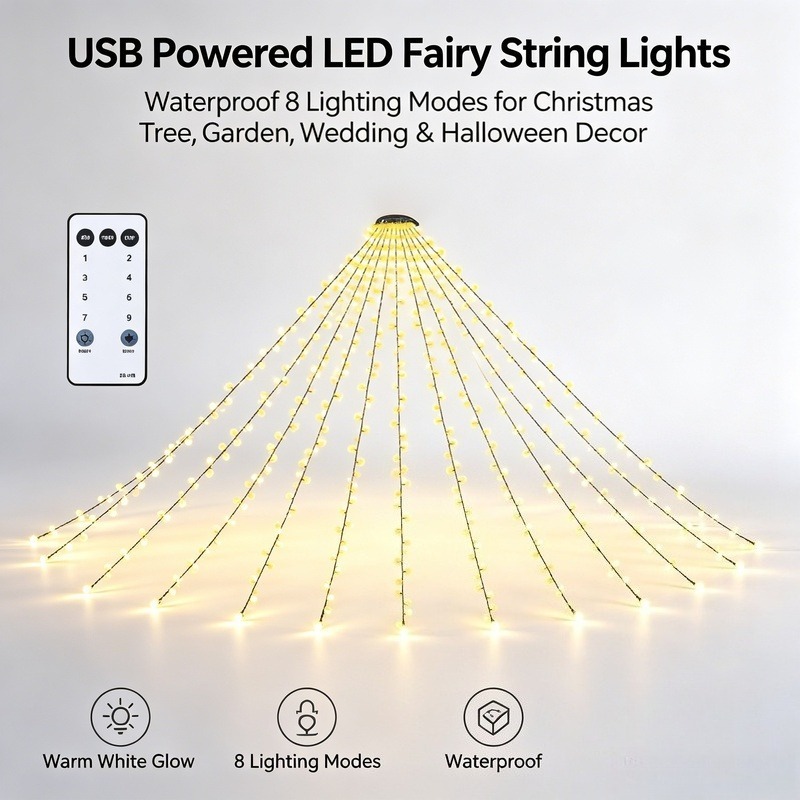 Lighting Tree Decor - Luci a stringa LED USB, luci