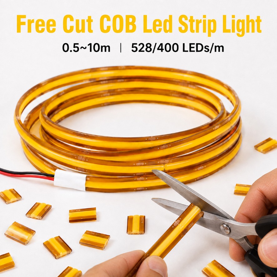 Decor Lighting Hours - Striscia LED COB 12/24V Tagliabile 400/528LED/M