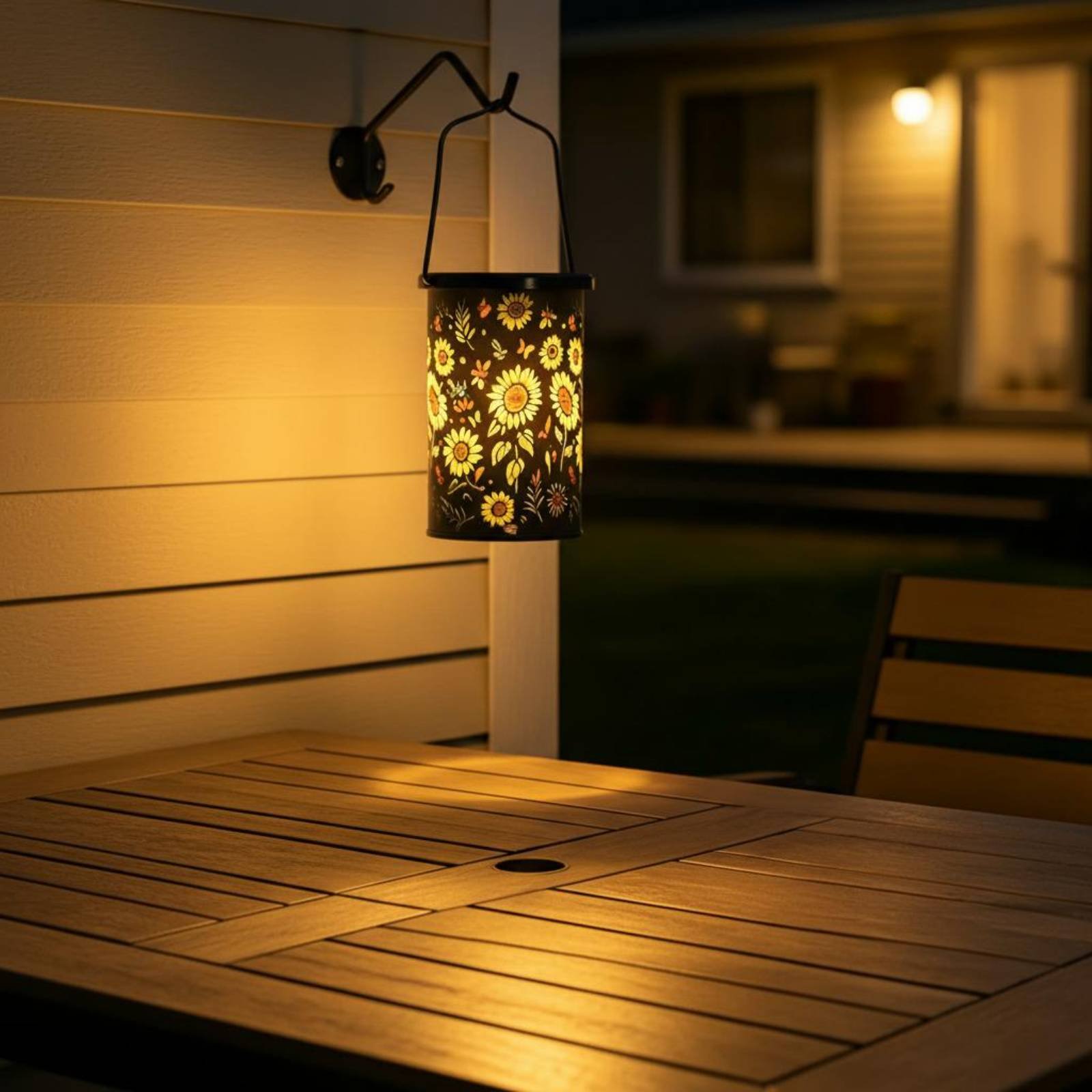 Vintage Lighting Decor - Lanterna Solare Decorativa con Design Floreale