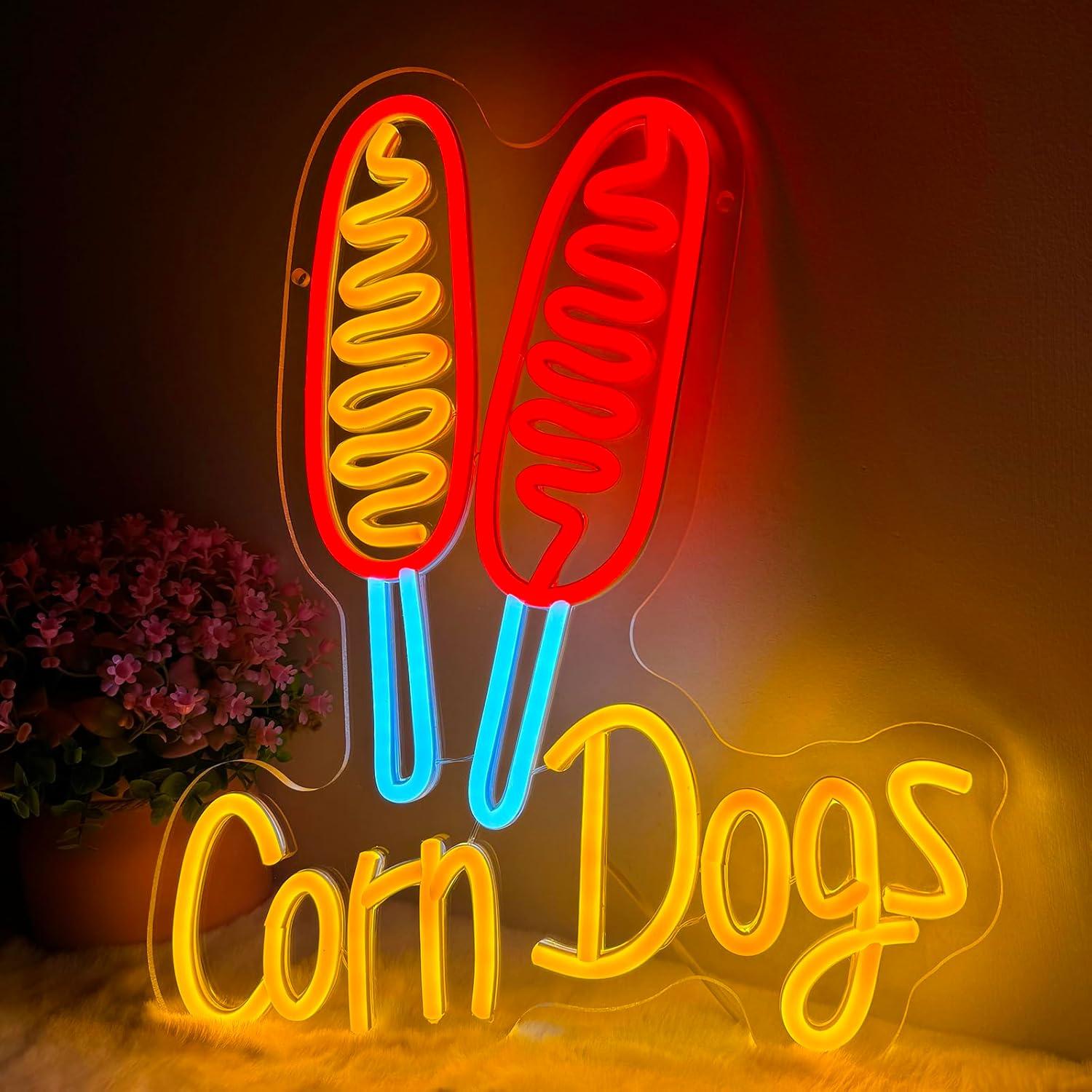 Lighting Decor Wedding - Insegna al Neon Corn Dog, Luci