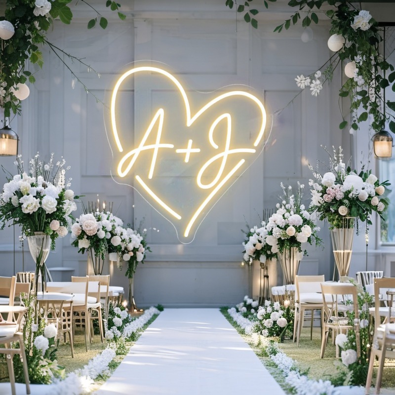Insegna al neon a LED con iniz - Lighting Decor Wedding recensione e prezzo
