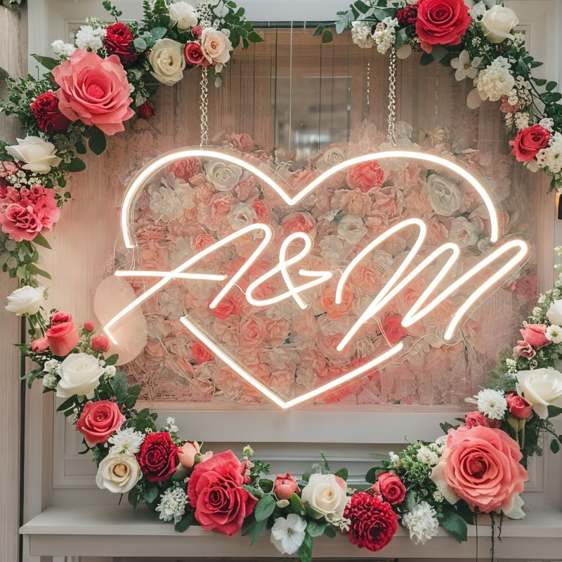 Insegna al neon a LED con iniz - Lighting Decor Wedding recensione e prezzo