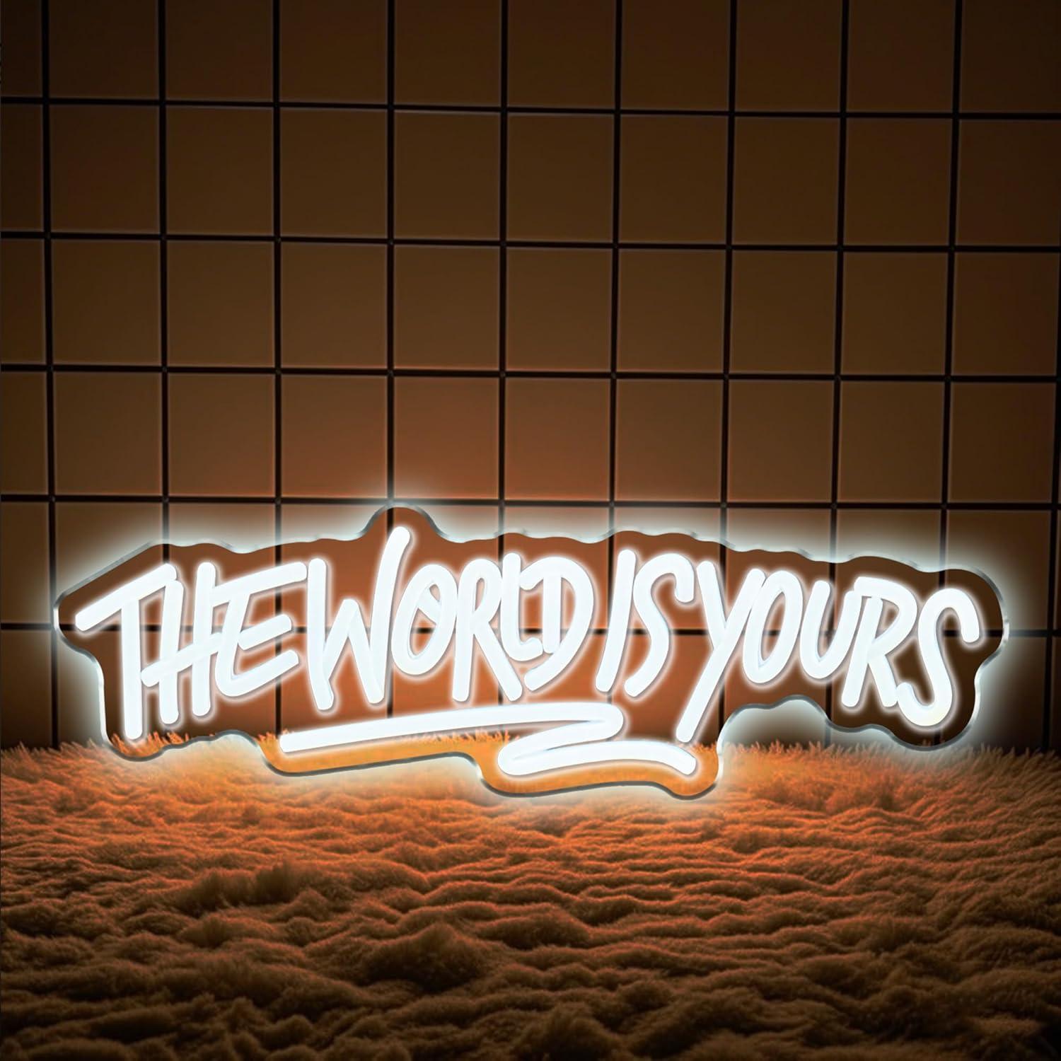 Insegna al neon The World is Y - Lighting Decor Wedding recensione e prezzo